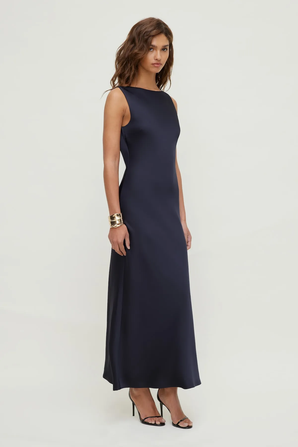 Nora Satin Maxi Slip Dress sold by Dynamite product image thumbnail 3