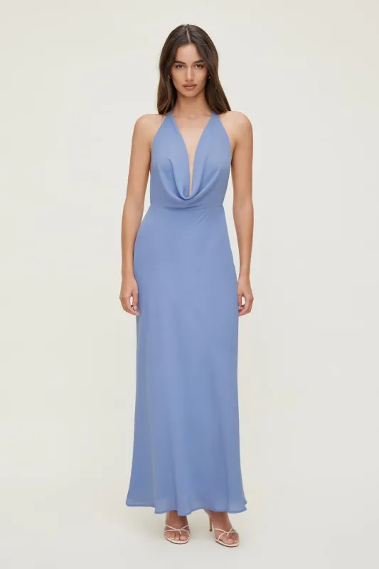 Plunge Cowl Neck Maxi Dress made by Dynamite