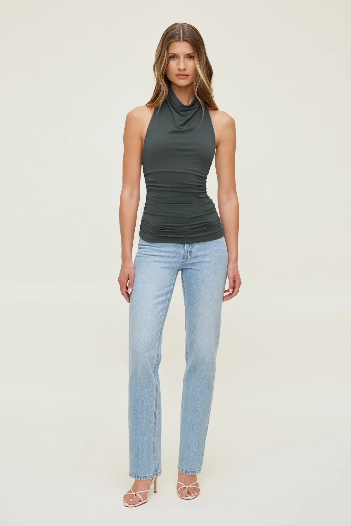 Bry Sculpt Halter Top sold by Dynamite