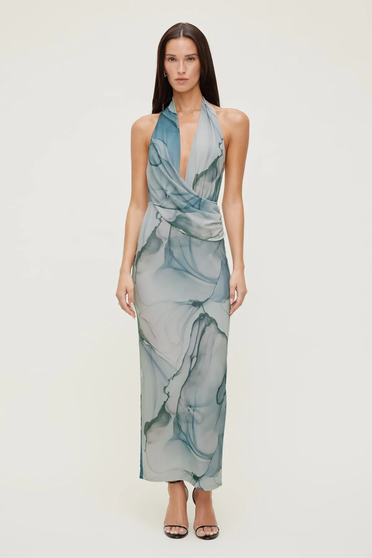 Plunge Mesh Maxi Dress sold by Dynamite