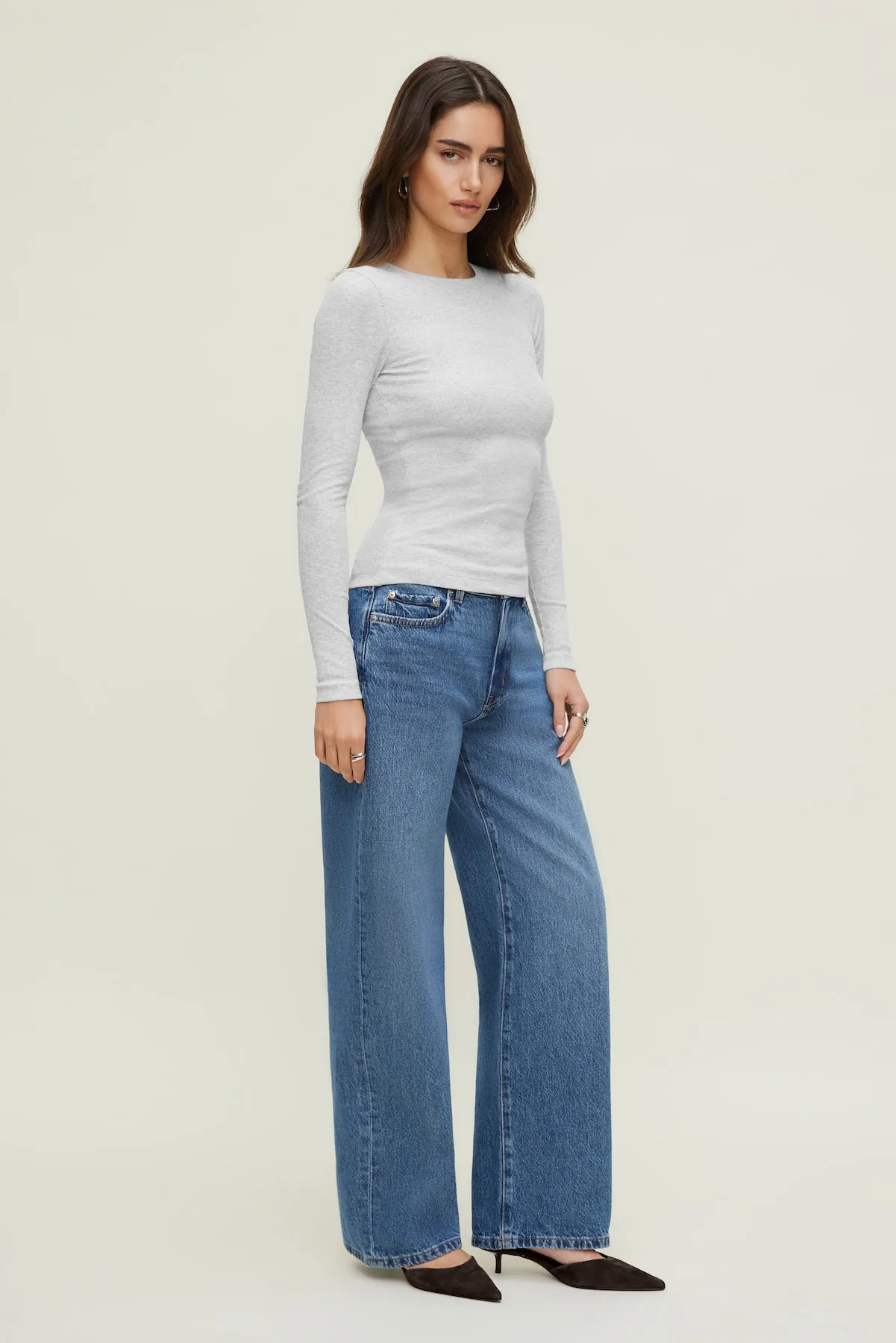 Tedi Ribbed Long Sleeve T Shirt sold by Dynamite product image thumbnail 3