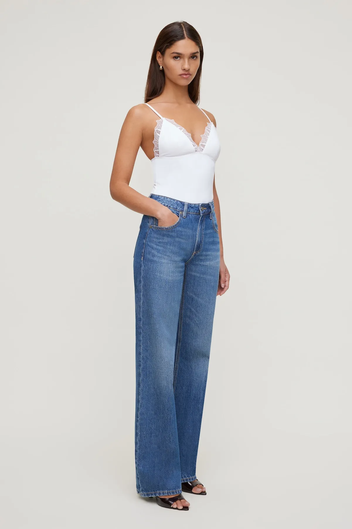 Lace Trim Bodysuit sold by Dynamite product image thumbnail 3