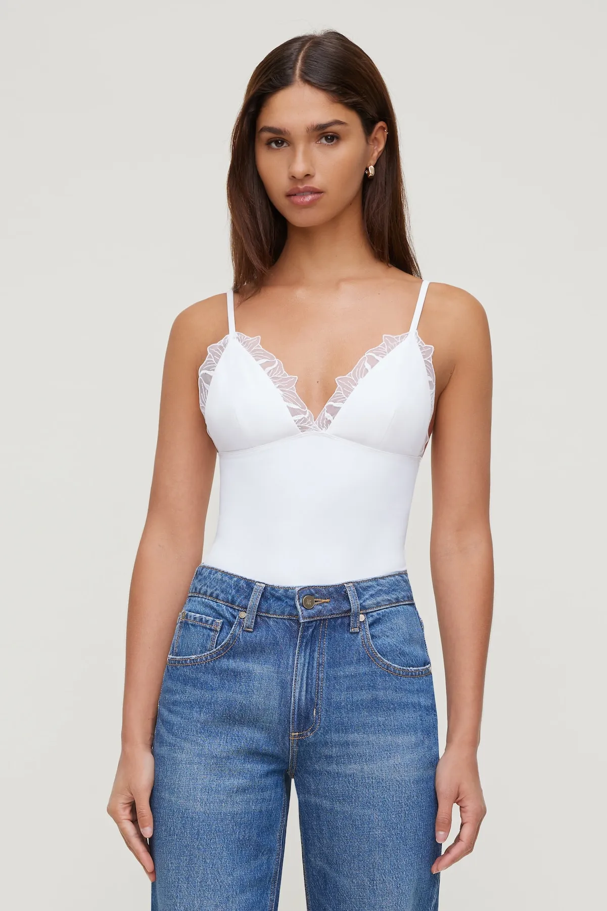 Lace Trim Bodysuit sold by Dynamite product image thumbnail 4