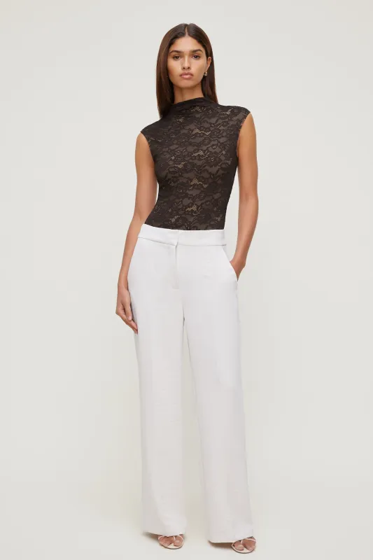 Mock Neck Lace Bodysuit made by Dynamite