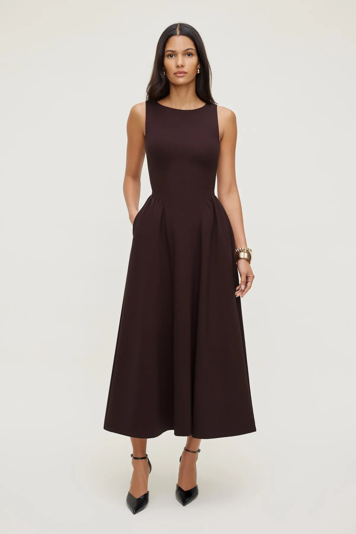 Iris Ponte Maxi Dress sold by Dynamite