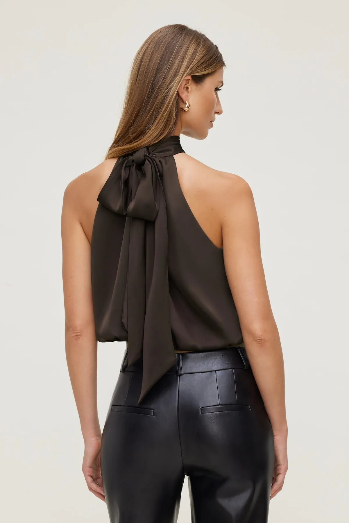 Paloma Bubble Satin Halter Blouse sold by Dynamite product image thumbnail 5