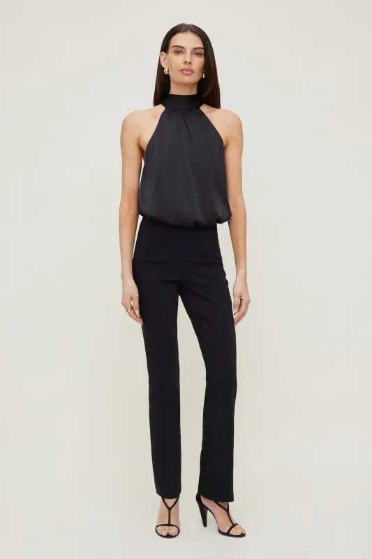 Paloma Bubble Satin Halter Blouse made by Dynamite