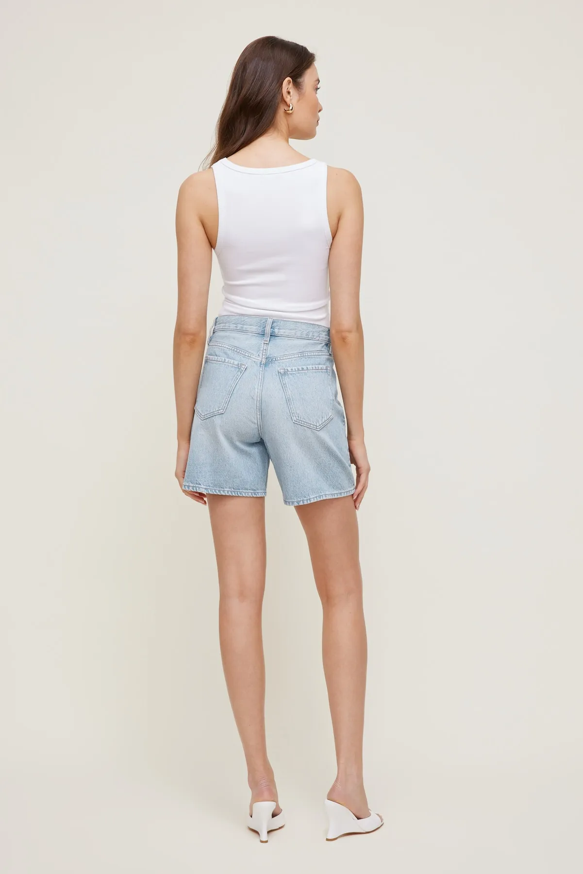 Harper A Line High Rise Denim Shorts sold by Dynamite product image thumbnail 2
