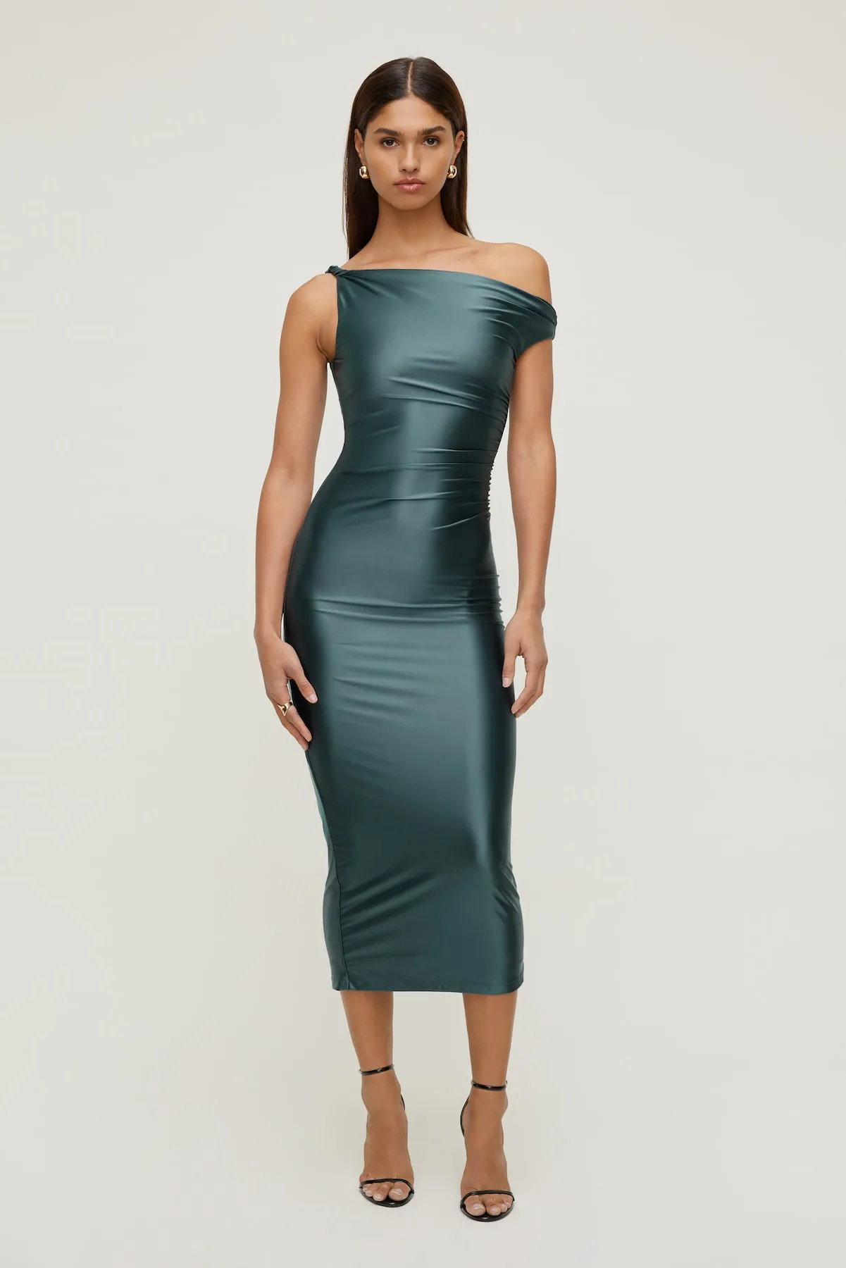 Jayde Stretch Satin Maxi Dress sold by Dynamite
