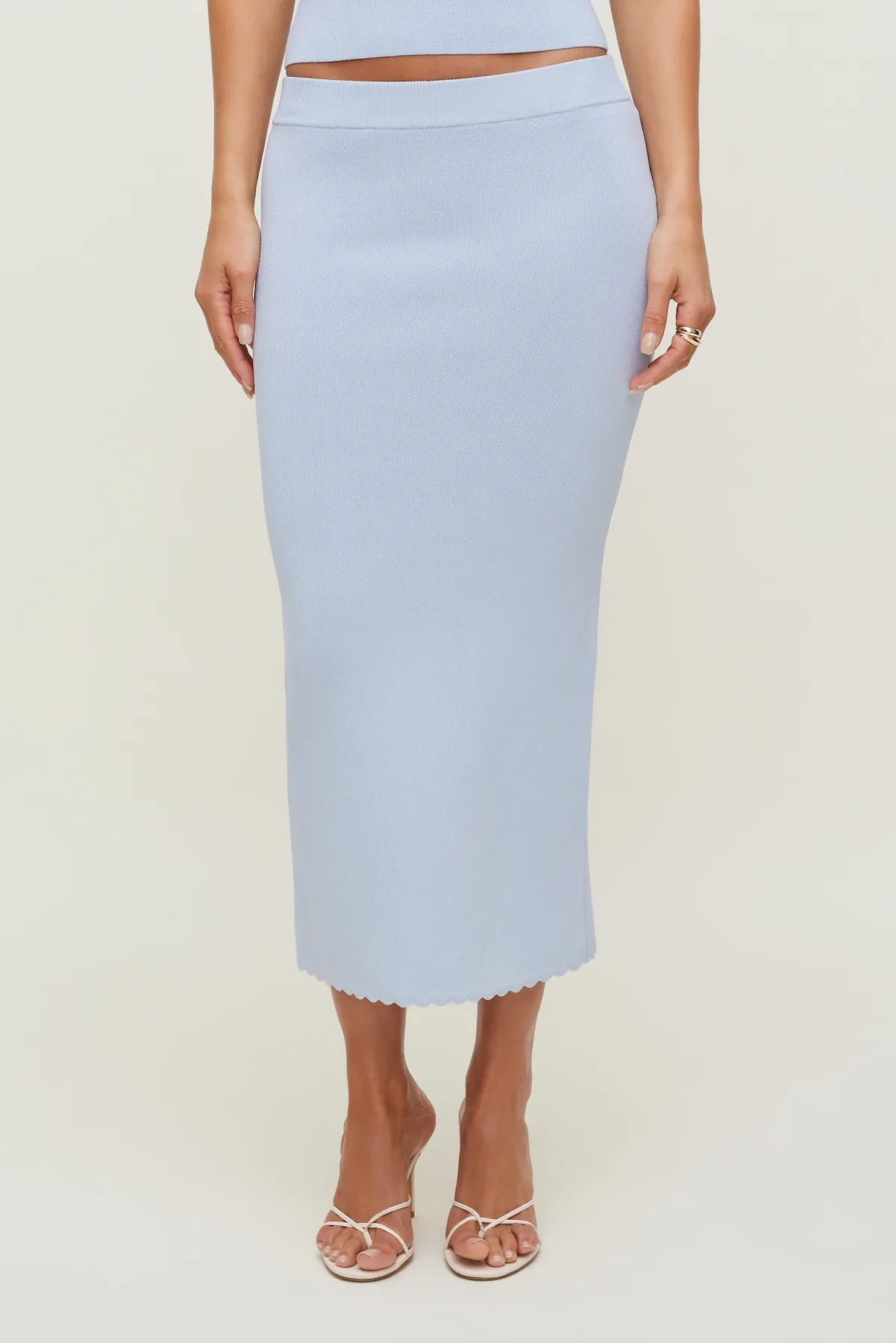 Scallop Trim Maxi Skirt sold by Dynamite product image thumbnail 4