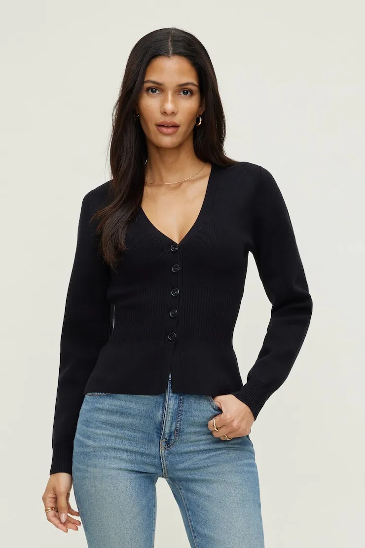 Cinched Waist Cardigan - Dynamite - Black - Women Clothing sold by Dynamite product image thumbnail 4