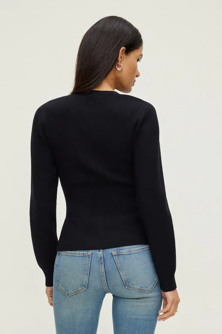 Cinched Waist Cardigan - Dynamite - Black - Women Clothing sold by Dynamite product image thumbnail 5