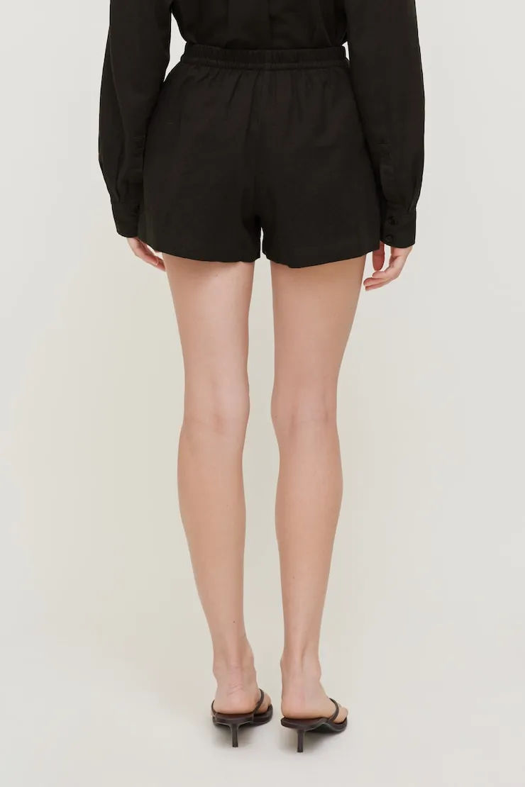 Linen High Rise Shorts - Dynamite - Brown - Women Clothing sold by Dynamite product image thumbnail 5