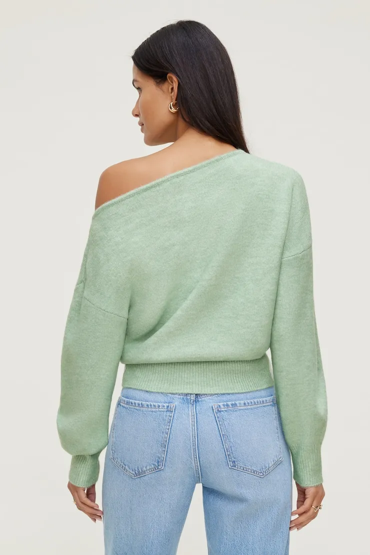 Lola Off Shoulder Sweater - Dynamite - Green - Women Clothing sold by Dynamite product image thumbnail 5