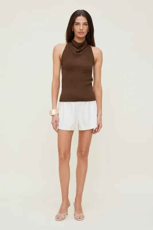 Mock Neck Sweater Tank Top - Dynamite - Brown - Women Clothing made by Dynamite