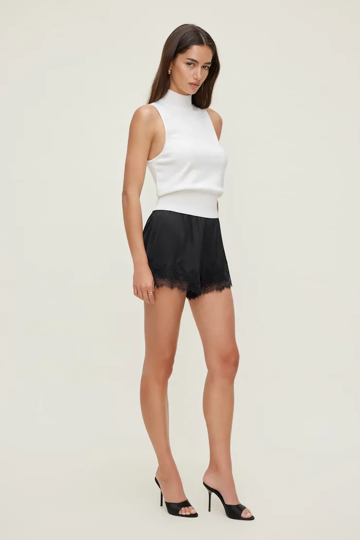 Lace Satin Shorts - Dynamite - Black - Women Clothing sold by Dynamite product image thumbnail 3