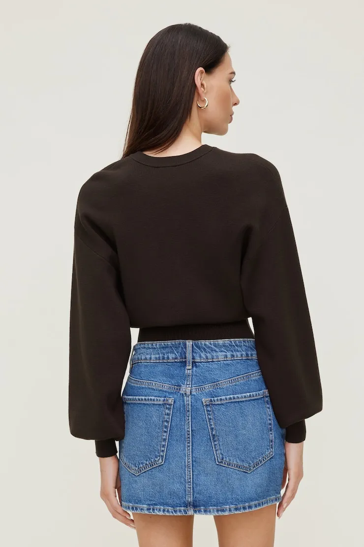 Balloon Sleeve Sweater - Dynamite - Brown - Women Clothing sold by Dynamite product image thumbnail 5