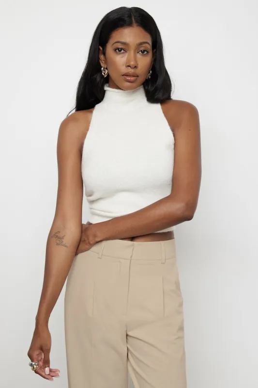 Heavenlyarn™ Mock Neck Tank Top - Dynamite - Beige - Women Clothing made by Dynamite