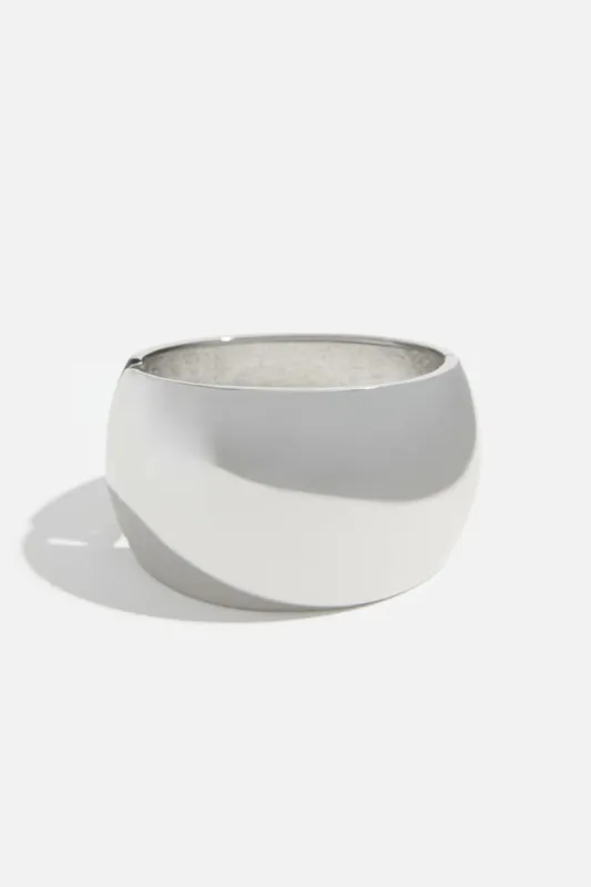 Oversized Chunky Snap Bangle Bracelet - Dynamite - Greys - Women Clothing made by Dynamite