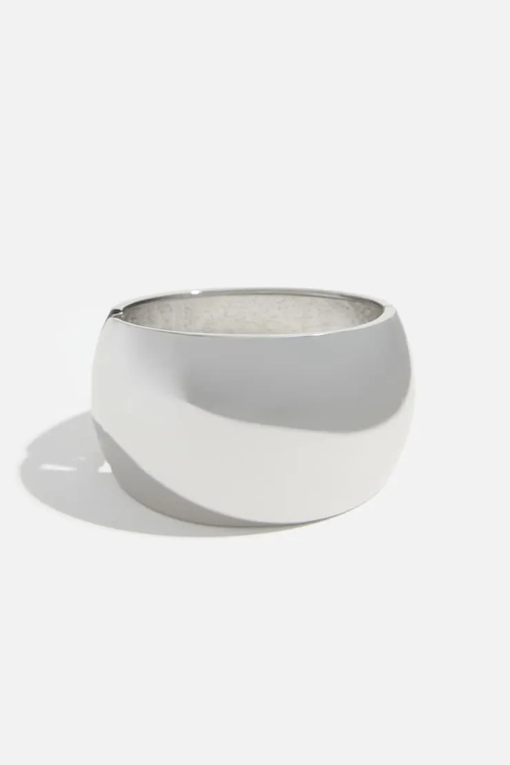 Oversized Chunky Snap Bangle Bracelet - Dynamite - Greys - Women Clothing sold by Dynamite