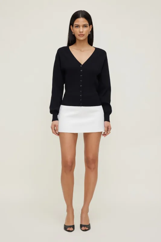 V Neck Cardigan - Dynamite - Black - Women Clothing made by Dynamite