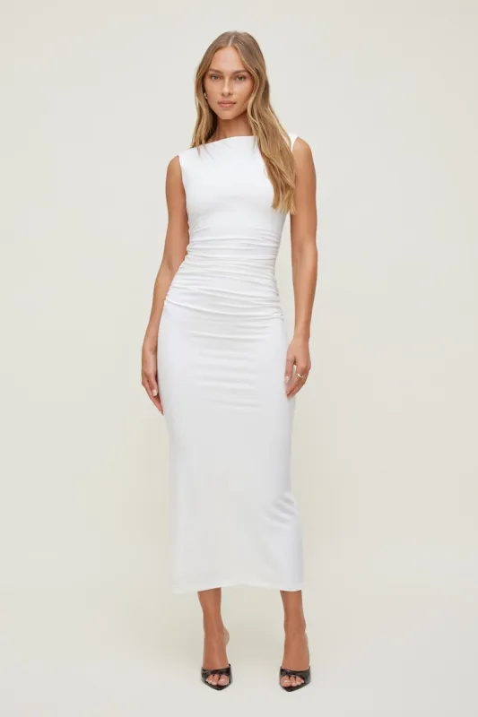 Brie Sculpt Maxi Dress - Dynamite - White - Women Clothing made by Dynamite