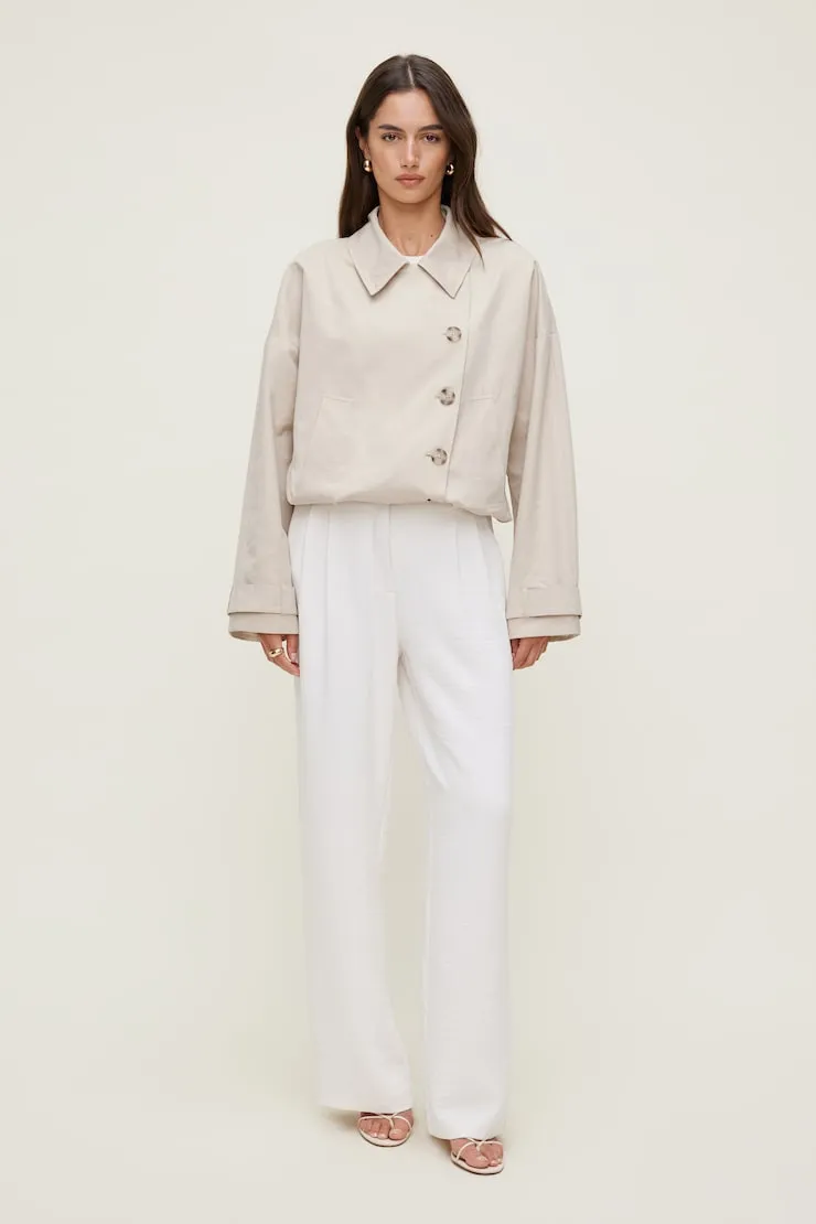 Alex Airflow Wide Leg Pants - Dynamite - White - Women Clothing sold by Dynamite