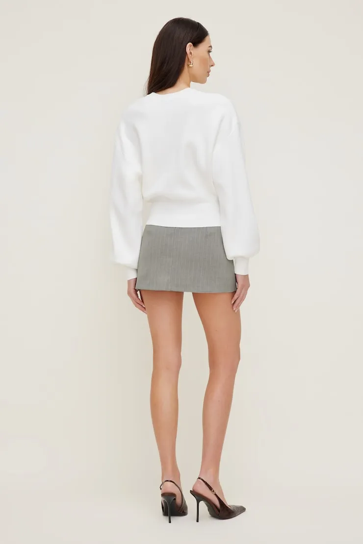 Bea Crewneck Sweater - Dynamite - White - Women Clothing sold by Dynamite product image thumbnail 2