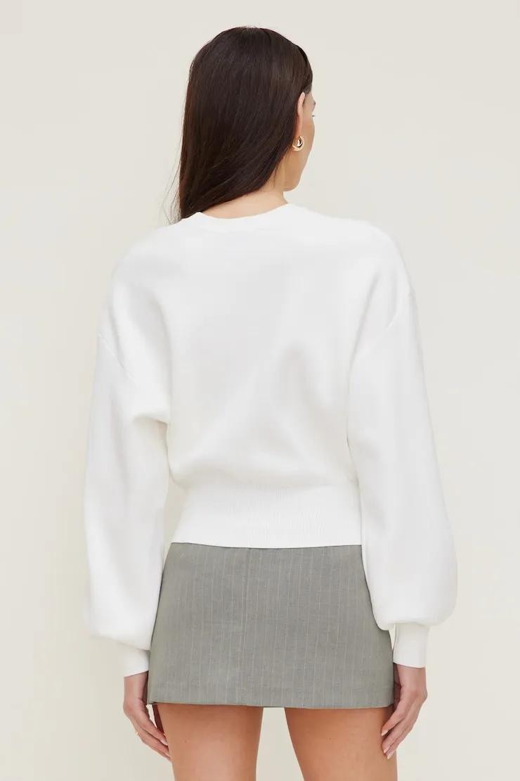 Bea Crewneck Sweater - Dynamite - White - Women Clothing sold by Dynamite product image thumbnail 5