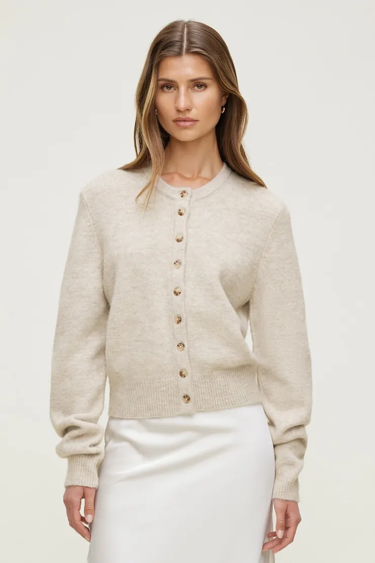 Rebecca Crewneck Cardigan - Dynamite - Greys - Women Clothing sold by Dynamite product image thumbnail 4