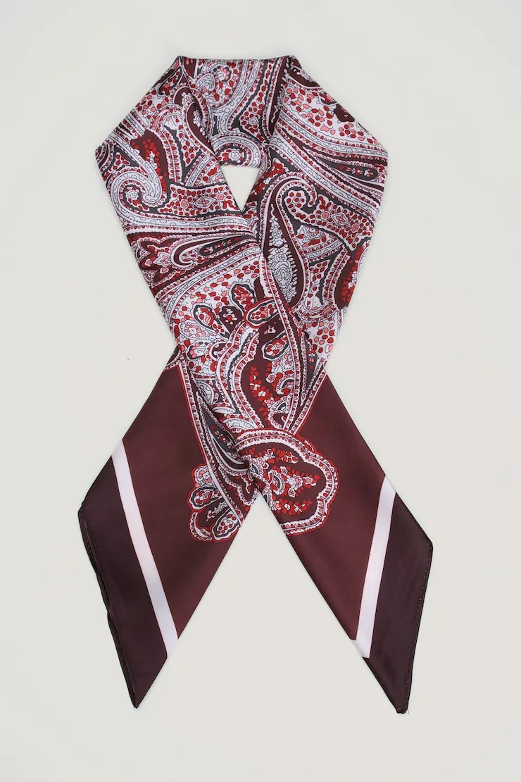 Satin Feel Scarf - Dynamite - Red - Women Clothing sold by Dynamite