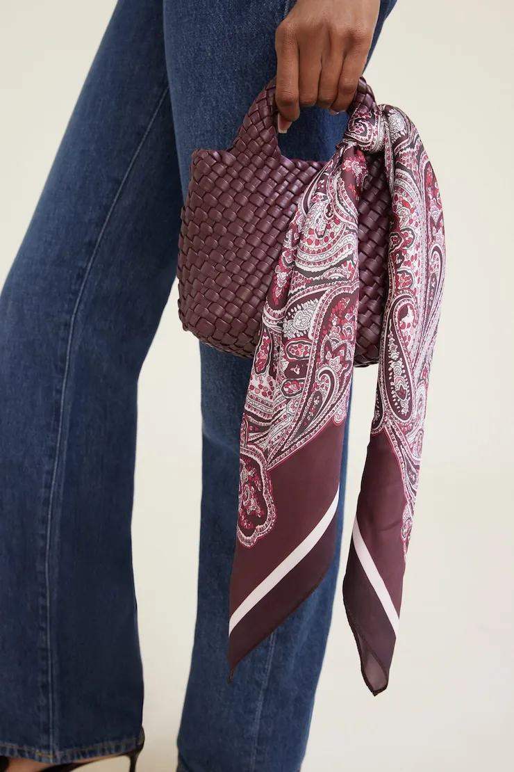 Satin Feel Scarf - Dynamite - Red - Women Clothing sold by Dynamite product image thumbnail 2