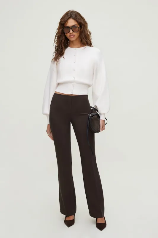 Balloon Sleeve Cardigan - Dynamite - Beige - Women Clothing made by Dynamite