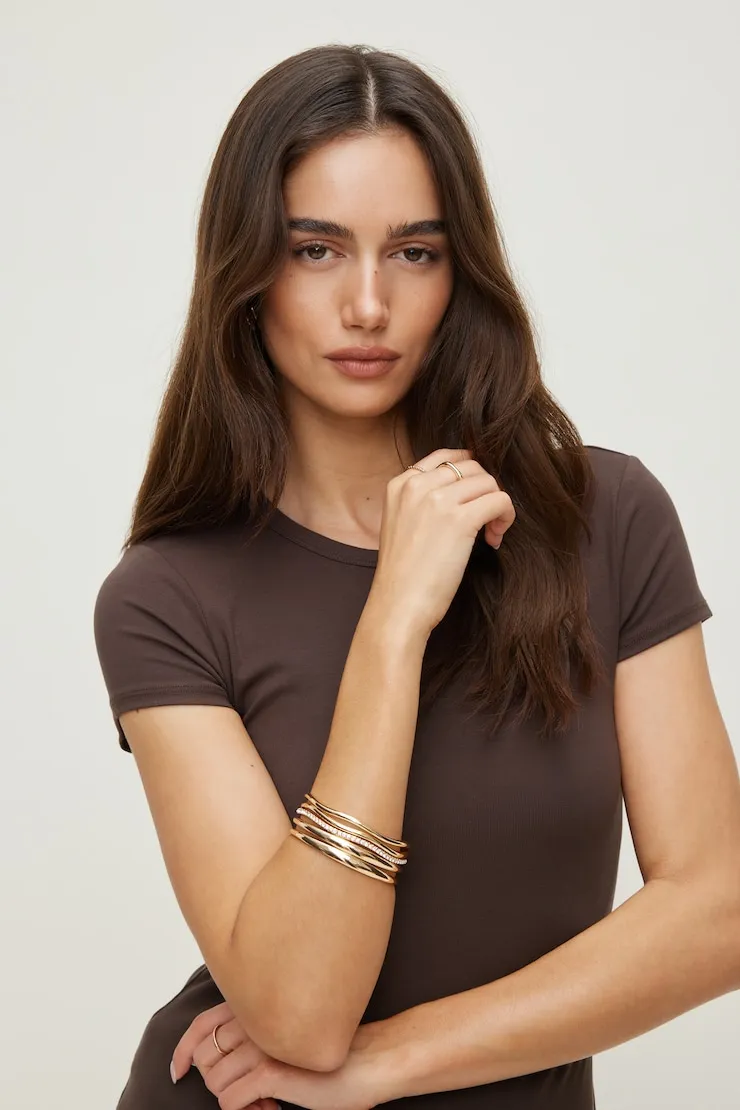 5 Pack Gem Bangles - Dynamite - Yellow - Women Clothing sold by Dynamite product image thumbnail 2