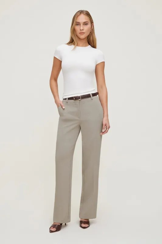 Camelia Airflow Clean Straight Leg Pants - Dynamite - Beige - Women Clothing made by Dynamite