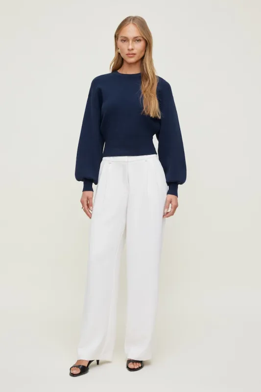 Balloon Sleeve Sweater - Dynamite - Blue - Women Clothing made by Dynamite