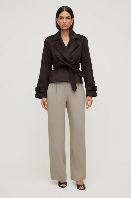 Alex Airflow Wide Leg Pants - Dynamite - Beige - Women Clothing made by Dynamite