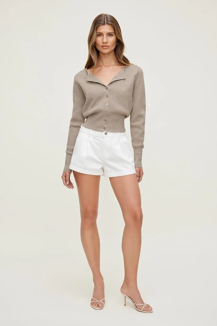 Sara Ribbed Cinch Hem Cardigan - Dynamite - Beige - Women Clothing sold by Dynamite