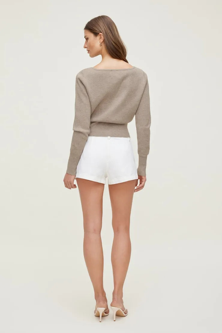 Sara Ribbed Cinch Hem Cardigan - Dynamite - Beige - Women Clothing sold by Dynamite product image thumbnail 2