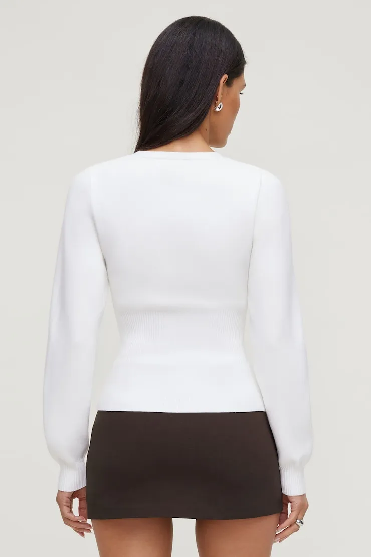 Cinched Waist Cardigan - Dynamite - White - Women Clothing sold by Dynamite product image thumbnail 5