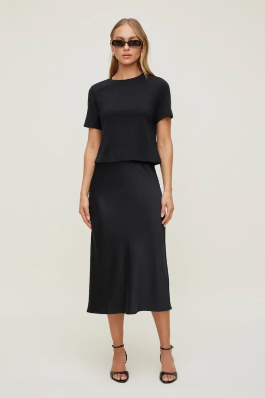 Everyday Cotton T Shirt - Dynamite - Black - Women Clothing made by Dynamite