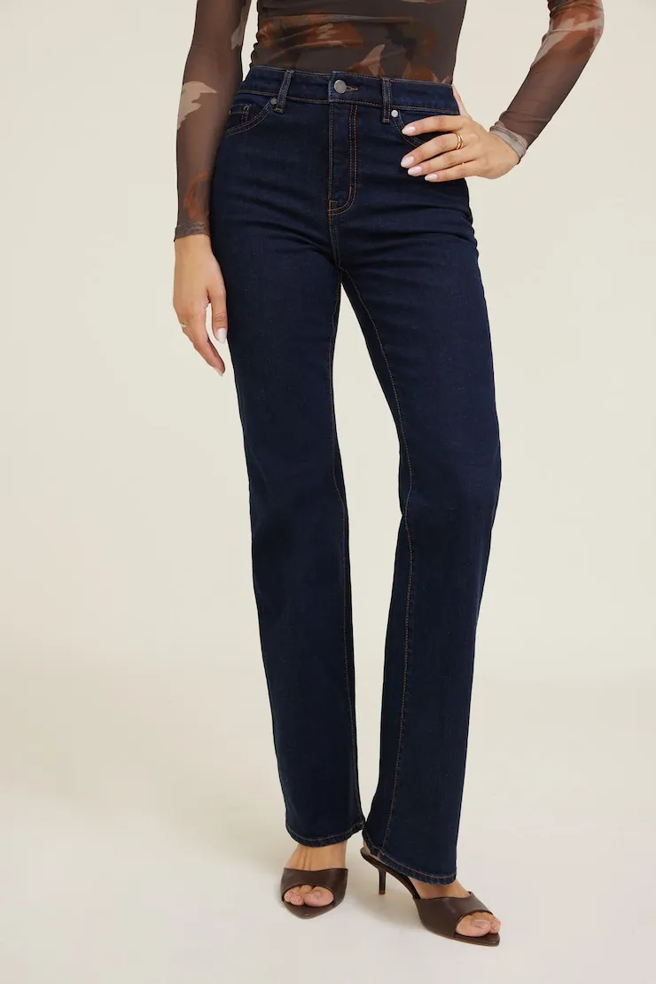 Elodie Stretch High Rise Bootcut Jeans - Dynamite - Blue - Women Clothing sold by Dynamite product image thumbnail 4