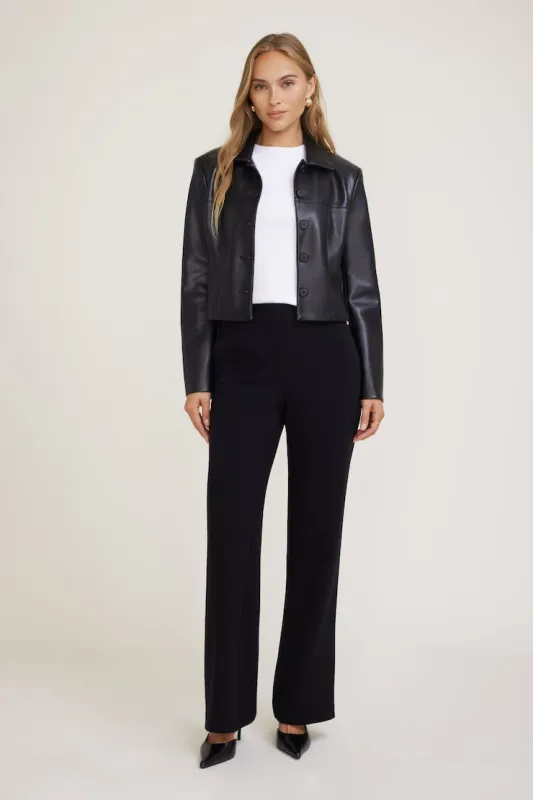 Stevie Slim Bootcut Pants - Dynamite - Black - Women Clothing made by Dynamite