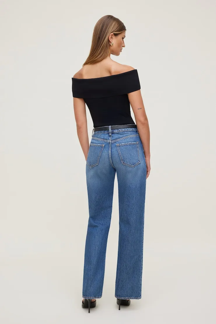 Rib Knit Off Shoulder Sweater - Dynamite - Black - Women Clothing sold by Dynamite product image thumbnail 2