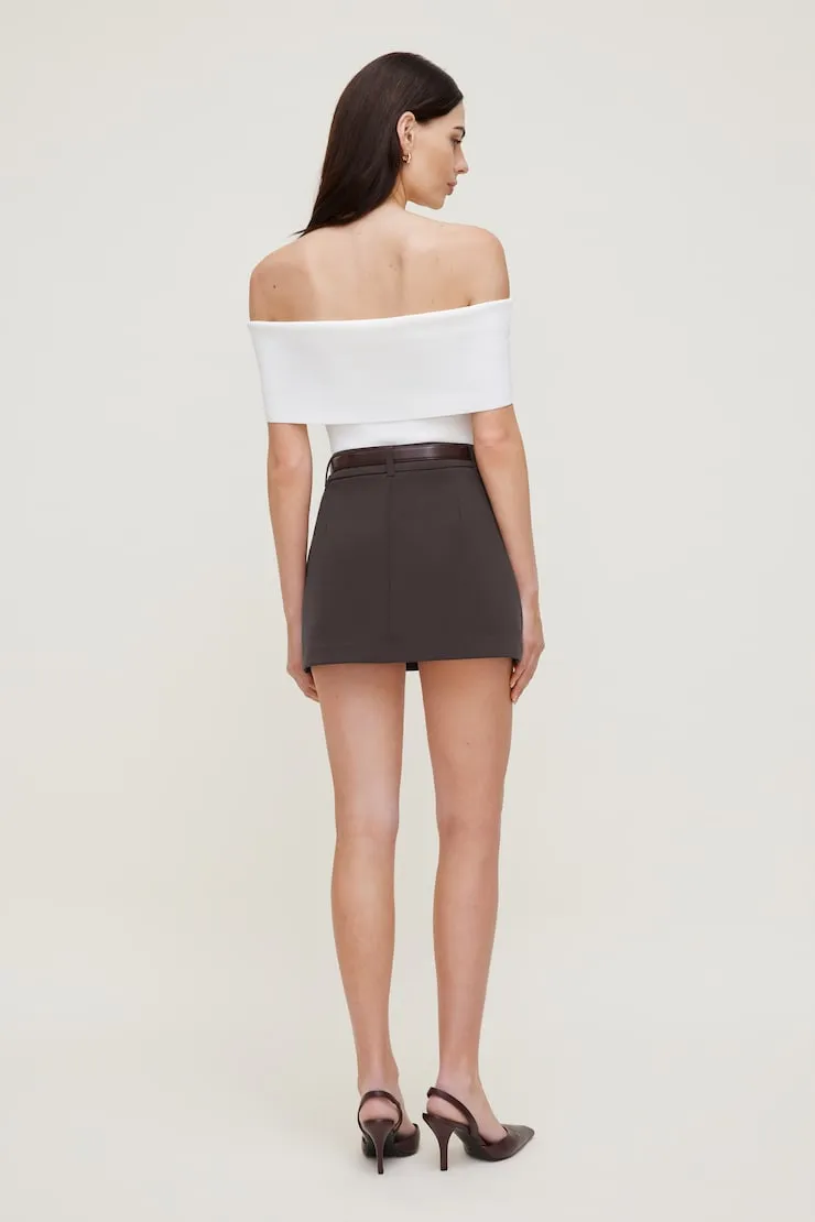 Rib Knit Off Shoulder Sweater - Dynamite - White - Women Clothing sold by Dynamite product image thumbnail 2