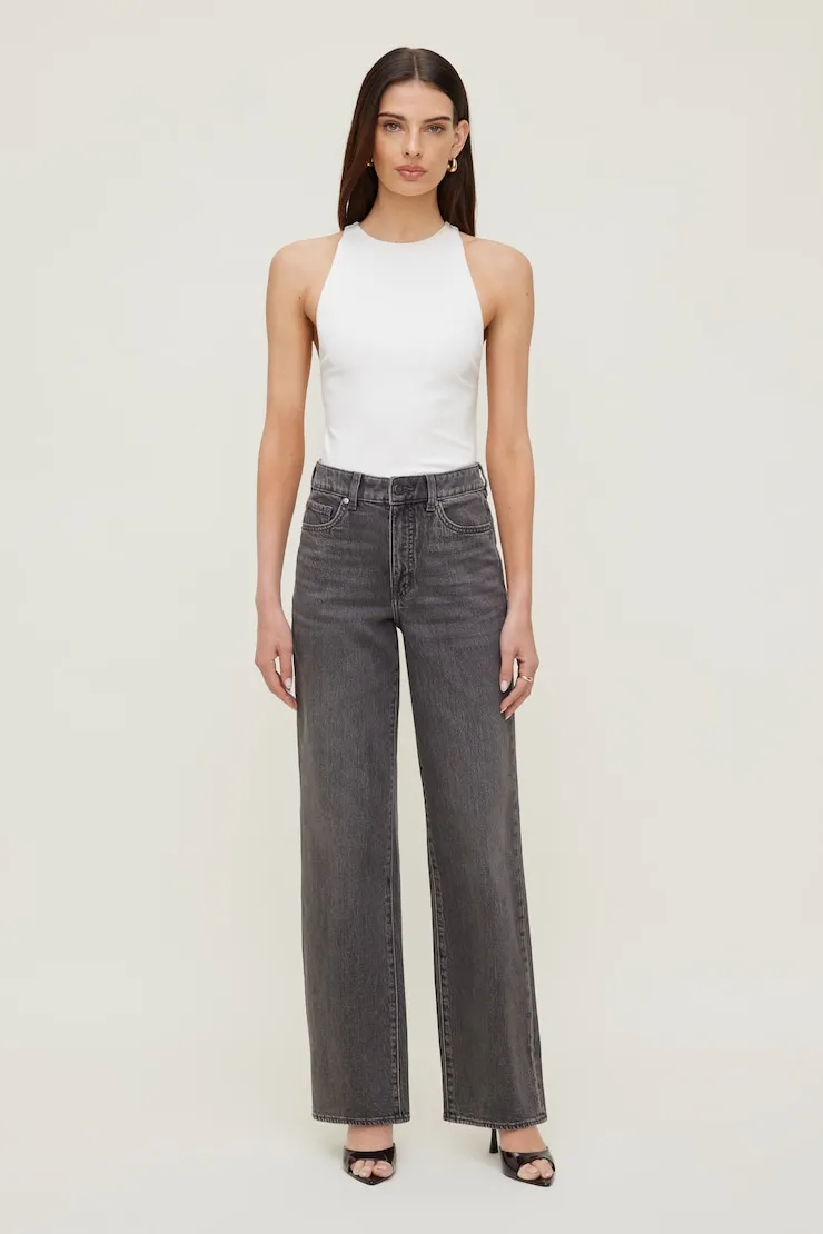 Heidi High Rise Wide Leg Jeans - Dynamite - Black - Women Clothing sold by Dynamite