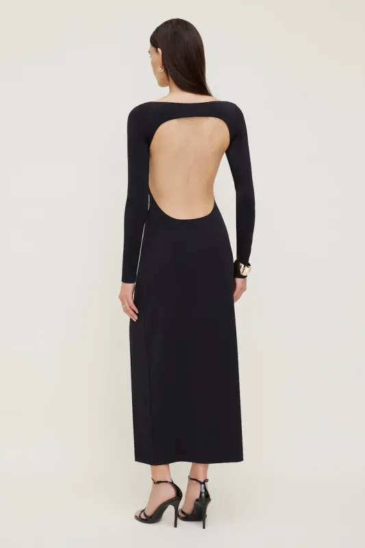 Sculpt Open Back Maxi Dress - Dynamite - Black - Women Clothing made by Dynamite