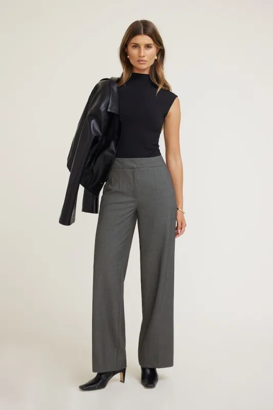 Yasmin Straight Leg Pants - Dynamite - Greys - Women Clothing made by Dynamite