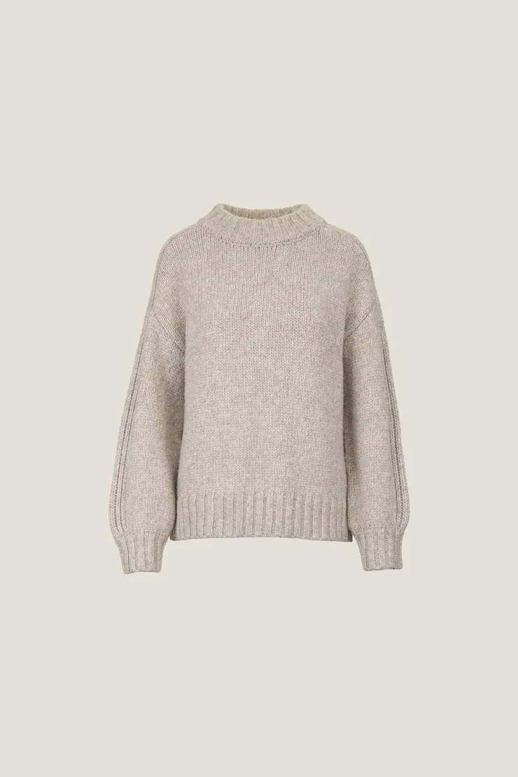 Mabel Chunky Crewneck Sweater - Dynamite - Beige - Women Clothing sold by Dynamite product image thumbnail 4