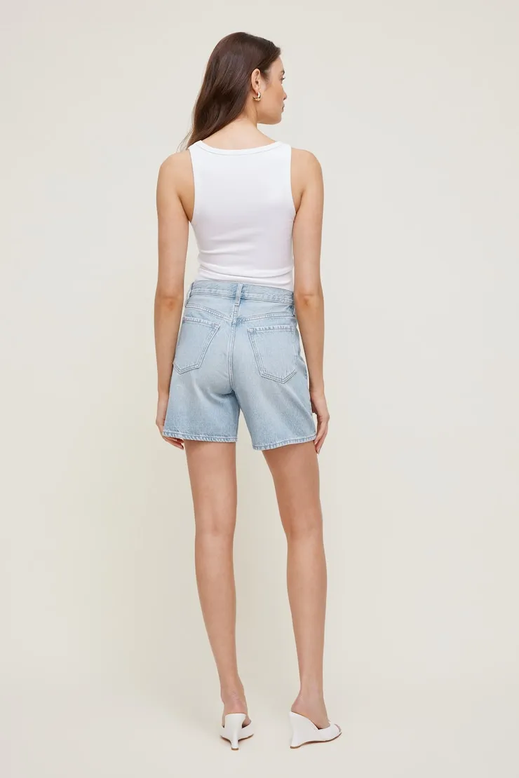 Harper A Line High Rise Denim Shorts - Dynamite - Blue - Women Clothing sold by Dynamite product image thumbnail 2